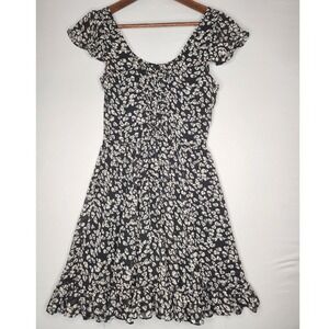 Royal Bones by Daang Tripp Black White Skull‎ Print Mini Dress XS Lined
